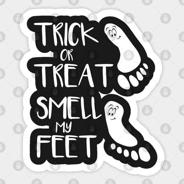 Cute Trick Or Treat Smell My Feet Sticker by finedesigns